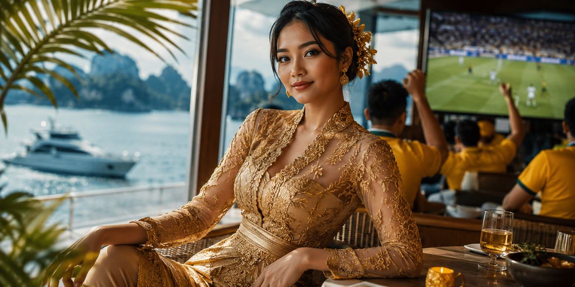 Ilustrasi proses deposit bonus dengan suasana kafe Vietnam yang santai