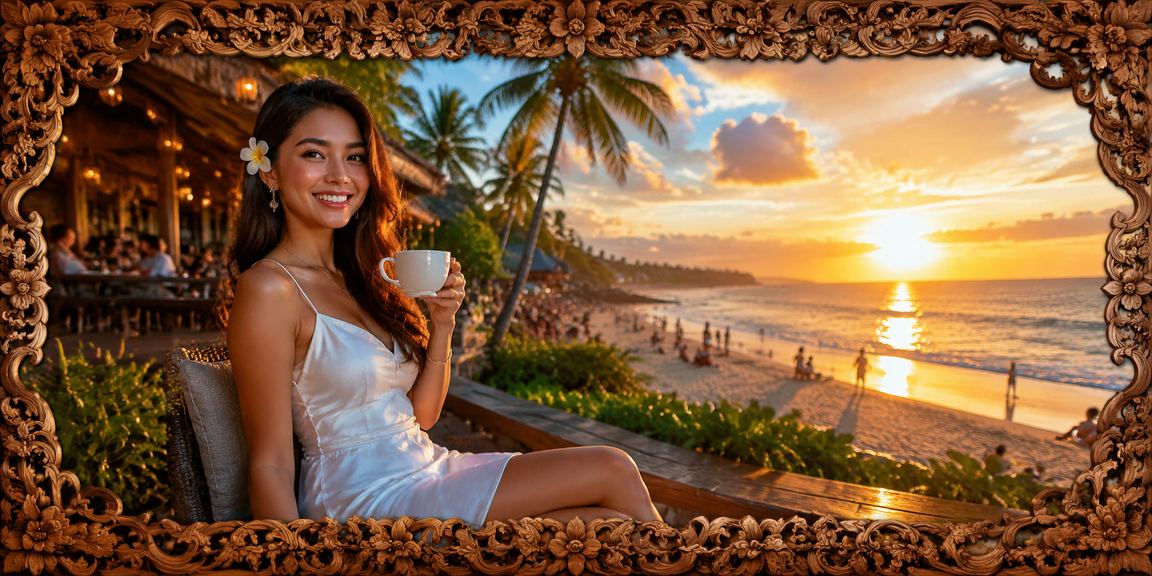 Pengguna mengakses platform taruhan sambil menikmati kopi di kafe Vietnam