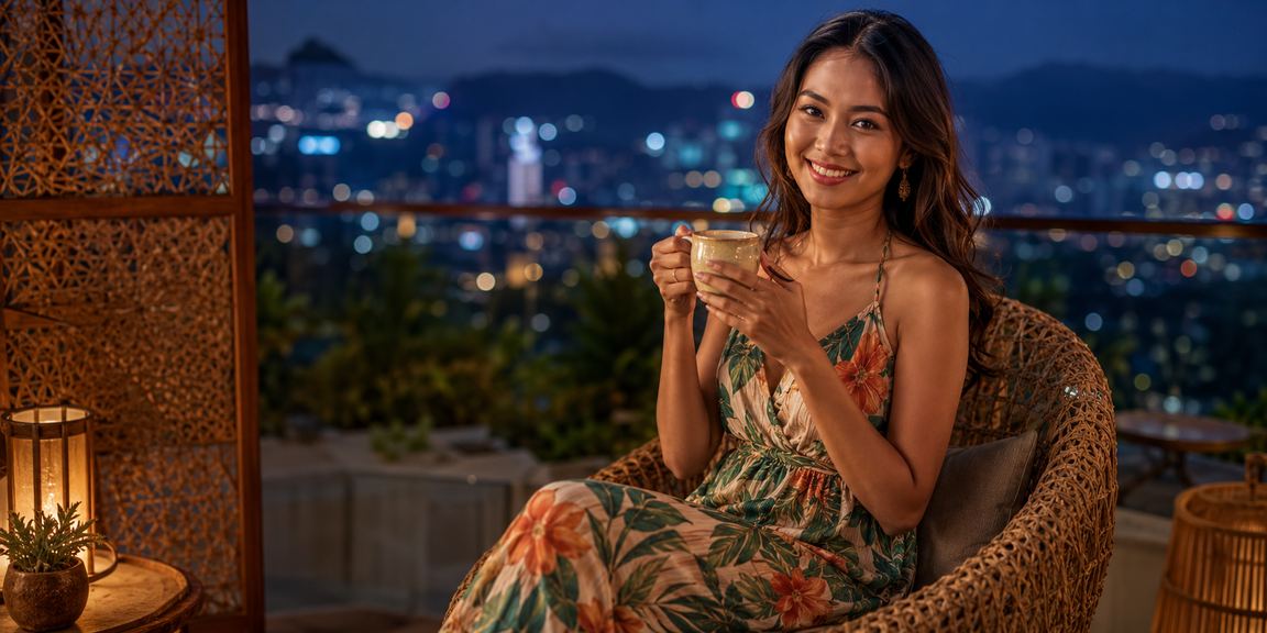 Pengguna menikmati hiburan kasino sambil minum kopi di kafe Vietnam