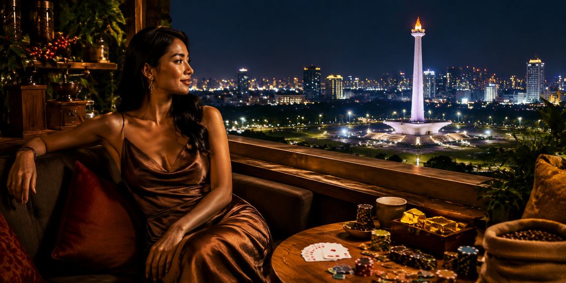 Pemain menikmati permainan kartu sambil minum kopi dengan suasana santai